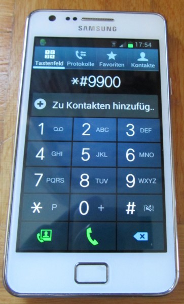 Android: *#9900# eingeben