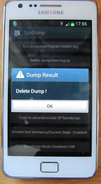 Android: Speicher freigeben durch Löschen des Logfiles / Dumps