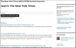 Screenshot: WordPress, JSON und New York Times