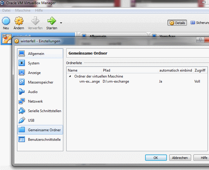 VDI-Client ausschalten, dass gemeinsame Dateiverzeichnisse anlegen